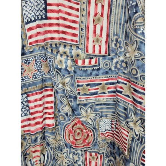 Pierre Cardin 1XLT American Flag Print Short Sleeve Button Up Shirt Men's - Picture 4 of 7